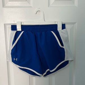 Blue under armor shorts